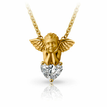 My Angel necklace in gold and diamond