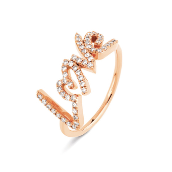 Love Coeur ring in rose gold and diamond