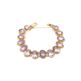 Bracelet in gold and amethyst