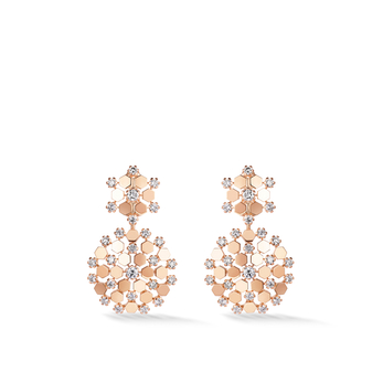 Bee My Love earrings with diamonds in 18k rose gold