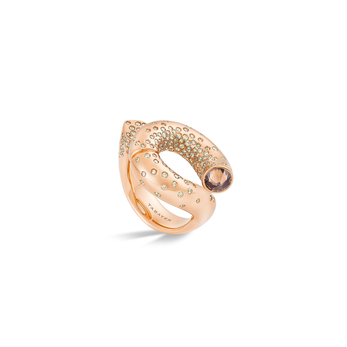 Oera ring with diamonds in rose gold