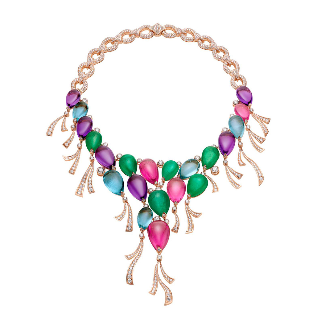 Bulgari Festa Palloncini Balloon necklace with amethysts, aquamarines, emeralds, tourmalines and diamonds