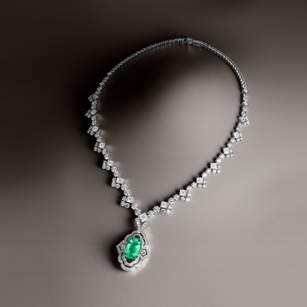 Louis Vuitton necklace with a tourmaline and diamonds from the Conquêtes collection