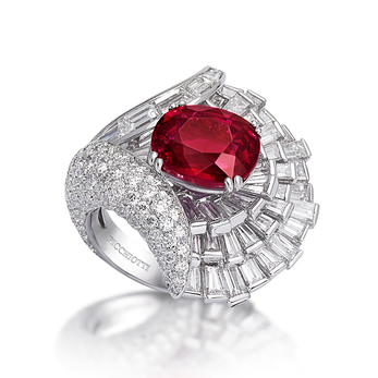 Picchiotti L’Anfiteatro ring with a ruby weighing over 8 carats dedicated to the company’s 50th anniversary