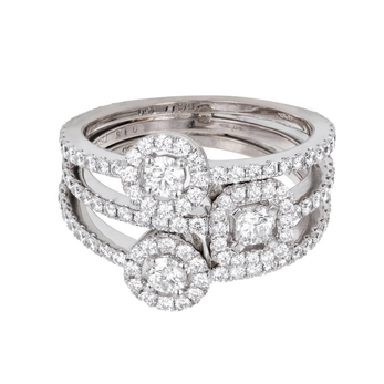 Hearts on Fire 'Repetoire' ring with 0.75ct diamonds in 18k white gold 
