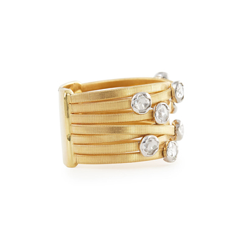 Marco Bicego 'Goa' ring with diamonds in 18k yellow gold
