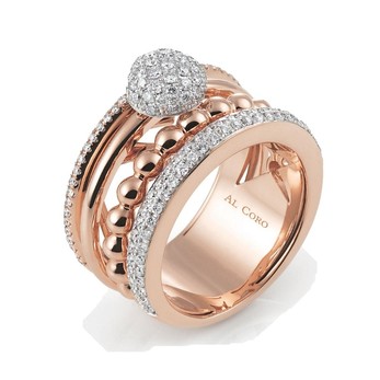 Кольцо Al coro 'Palladio' из розового золота с бриллиантами