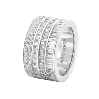 Boucheron 'Quatre' ring with diamonds in 18k white gold