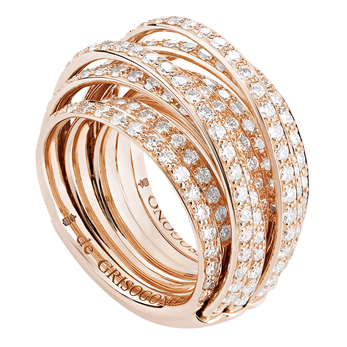 de Grisogono 'Allegra' ring with diamonds in 18k rose gold