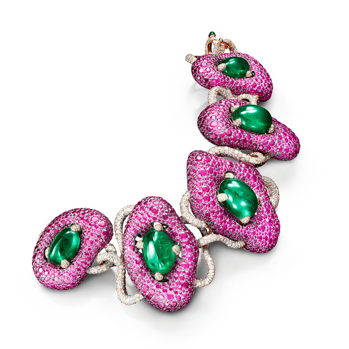 de Grisogono emerald and ruby bracelet