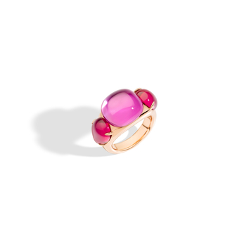 Pomellato Rouge Passion ring with synthetic rubies