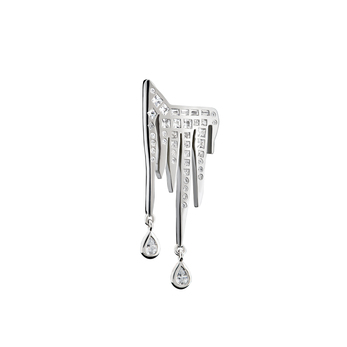 Solange Azagury-Partridge 'Icicle' earring from the Supernature collection, in white gold and diamonds