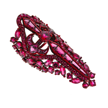 Lydia Courteille Scarlet Empress ring set in red rhodium with spinels and rubies
