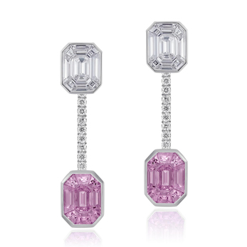 Серьги Stenzhorn ‘Pantoni’ с розовыми сапфирами и бриллиантами