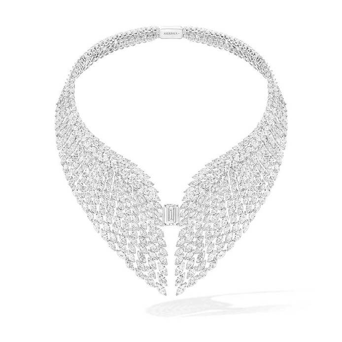 'The Bright Falcon' necklace in 487 marquise cuts and 1 emerald cut diamond totalling 98.59ct 